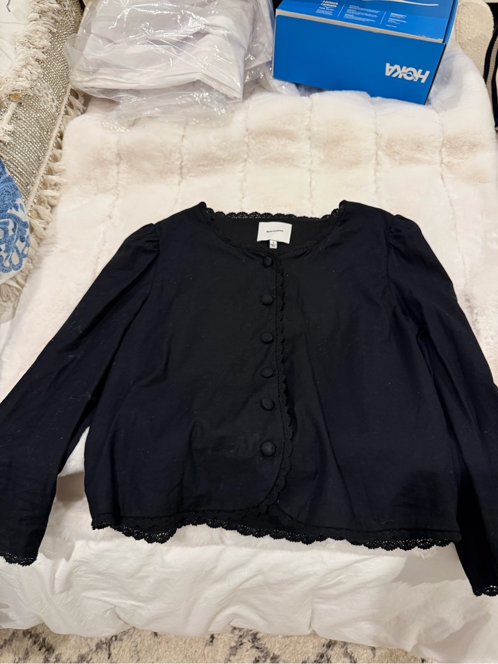 Reformation Black Blouse